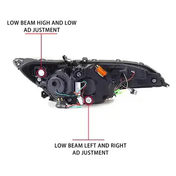 Faruri pentru Honda Fit/Jazz-cu Benz Stil DRL Intermitent în Mișcare de Semnalizare Dual Beam Lentile Accesorii Auto