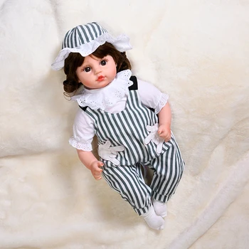 JINGXIN PRINSES Renăscut Baby Doll 45 cm Silicon Moale Renăscut Baby Dolls realiste Real Bebe de Jucarie Nici o Funcție Surpriză Fata Cadou Jucărie