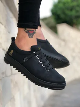 BOA Adidasi Barbati Pantofi Casual, de Culoare Neagra Bază Echipate Tendință Günlük Design Original Tineri Social Stil Elegant de Moda de Vară BA0111