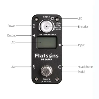FLATSONS FPR1 4 În 1 Overdrive Denaturare Curat Mini Efecte Chitara Pedale - NOU Instrument Muzical Chitara Partea Accesorii