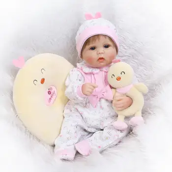 Minunat Realiste Renăscut Baby Toddler Silicon + Bumbac Renăscut Baby Doll Jucarii Pentru Copii Cadou Creativ Despre 42cm
