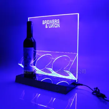 Noul design de lumină LED-uri acrilice vin rack de afișare