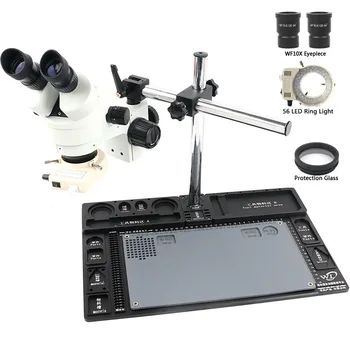 3.5-45-90X Continuă Zoom Binocular Microscop Stereo 56LED Lumină Aliaj de Aluminiu Pad Placa de baza Telefon Instrumente de Reparare