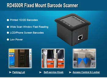 Rakinda RD4500R Fierbinte de Vânzare cu Laser PDF 417 Fix Muntele Scanner de coduri de Bare 2D