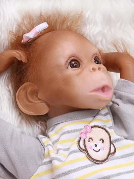NPK Papusa 45CM manual detaliat vopsea renăscut Maimuță copil nou-născut papusa Maimuțe colectie de arta silicon papusa urangutani jucarii