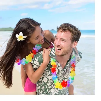 200pcs Hawaiian lei Consumabile Partid Ghirlanda Colier Colorat Partid Rochie Fancy Hawaii Beach Fun
