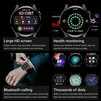 NEWWEAR Pentru HUAWEI Ceas Inteligent Bărbați Impermeabil Sport Fitness Tracker Vreme Ecran de apelare Bluetooth Smartwatch Pentru Android IOS