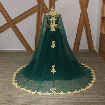Vintage Verde Rochii de Seara Lungi Cu Capul în 2020 arabă Aur Dantela Aplicatii de Cristale Petrecere Bal Rochii cu vestidos de festa