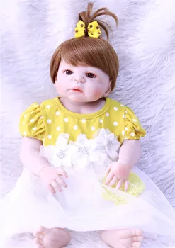55cm Plin de Silicon Corpul Renăscut Păpușă Jucărie Pentru Fete Vinil Nou-născut Prințesă Copii Bebe Baie de Însoțire Jucărie Cadou de Ziua de nastere