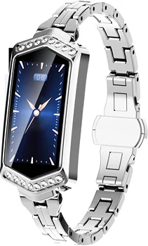 Femei iOS Android WatchB78 de Lux Diamant de Metal Tracker de Fitness pentru femei Smartwatch cu Monitor de Ritm Cardiac Activitate Tracker