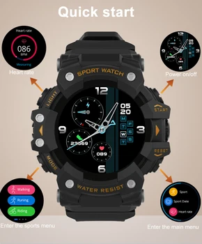 WristFun Sport în aer liber, Ceas Inteligent Om Ecran LCD Multi-Limbi Meniu Cronometru Apel Memento Mesaj Împinge Smartwatch