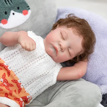 19 Inch 48CM Bebe Papusa Reborn Realiste Nou-născut Dormit Drăguț Renăscut Baby Papusa de Vinil Cadou Jucărie pentru Copii