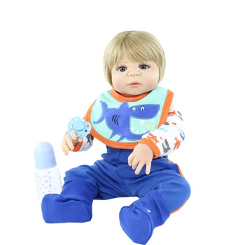 55 CM, Full Silicon Corpul Renăscut Băiat Papusa Jucării Pentru Fete Moale Vinil Nou-nascut Bebe de Învățământ Boneca de Moda Cadou de Ziua de nastere