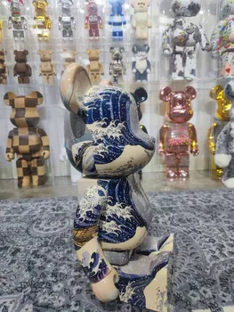 70cm Bearbricklys 1000% Bearbrick Jucărie Mare Val pe Kanagawa Suporta Modelul de Colectare de Jucării Acasă Decor Ornamente