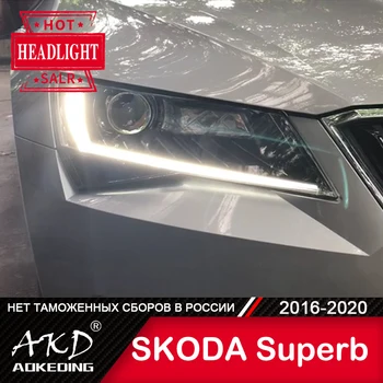Styling auto Faruri pentru skoda Superb Faruri LED 2016-2020 Lampă de Cap DRL Semnal Proiector Lentilă Accesorii Auto