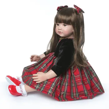 60cm Dimensiuni Mari Renăscut Copilul Papusa Printesa Silicon Vinil Adorabil Realiste Copilul Bonecas Fata de Copil Jucărie Cadou Handmade de Înaltă Calitate