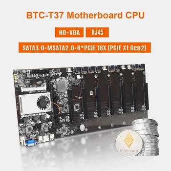 BTC-T37 Profesionale Miniere Placa de baza Cpu Pachet Acceptă 8gpu Card de 8 Grafică Slot pentru Card de memorie Ddr3 de 8 Gpu Pachet