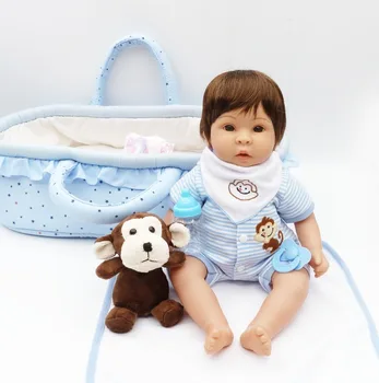 45cm Silicon Renăscut Papusa Simulare bebe Păpuși reborn Copilul Moale băiatul Copii Jucării Pentru Fete Copil Ziua de nastere Cadouri de Craciun