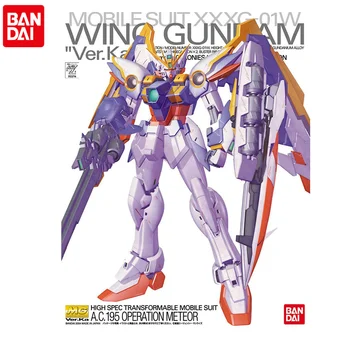 Bandai Anime Gundam Figura MG 1/100 Model Gundam Wing Ver. Ka Kaart Versie Vliegende Vleugel Gemonteerd Tot Anime Cifrele De Acțiune