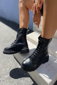 Femei Cizme Negre & Bootie & Poștale Femei Cizme Toamna Iarna Punk se Răcească Pantofi Femei Cizme Cald Cizme pentru Femei