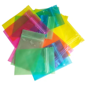 1000Pcs Colorate de Plastic de Blocare Zip Pachet Clar de Sac Lacrimal Notch Auto de Etanșare Gustări Meserii Cadouri Pachet Mic Sac Reciclabile