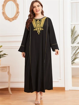 Ramadan Eid Mubarak Negru Abaya Turcia Musulmană Pakistaneză Maxi Rochie Caftan Maroc Rochii Pentru Femei Robe Longue Femme Musulmane