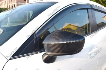 Fibra de Carbon Bandă-pe Capace de Oglinzi pentru 2013-Mazda Axela