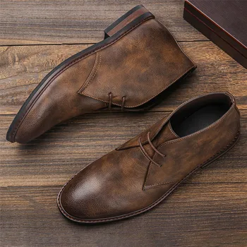 Frumos Toamna Devreme de Iarnă Pantofi pentru Bărbați Ghete de Moda Cizme Barbati Singură Pantofi Plat Brand Masculin Încălțăminte KA4066
