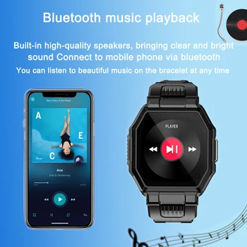 Icreative S_9 Apelare Bluetooth Smartwatch Bărbați Full Touch Control Muzică Sport Tracker De Fitness Smartwatch Tensiunii Arteriale Rata De Inima