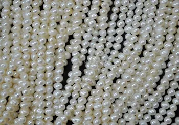En-gros de 10 fire 4-4.55 mm alb de apă dulce adevarata perla fire