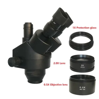 Profesionale Microscop Stereo Trinocular Mărire Zoom Continuu 3.5 X-90X de Mari dimensiuni suport metalic Pentru PCB+56 led-uri de Lumină Inel