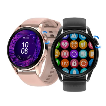 Original Smartwatch Bărbați 1.36 inch Ecran de Mari dimensiuni 390*390 de Încărcare fără Fir rezistent la apa IP68 100+ Watchface Buton Rotativ Ceas 2021