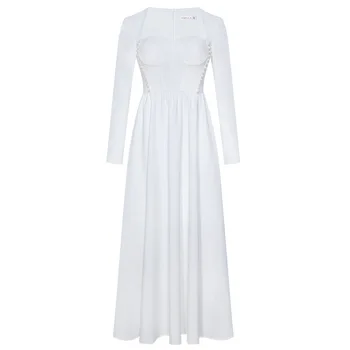 Yigelila 2021 primăvara devreme nou alb temperament rochie de petrecere fusta lungime rochie slim