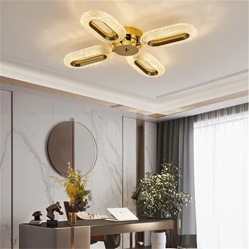 WPD Lumina Plafon Nordic Creativ Inele de Aur Corpuri de Lampă Acasă pentru Living Dinning Room Decor