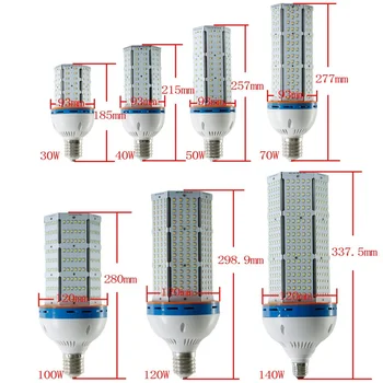 4buc Super-Luminos LED-uri de Porumb Lumina 30W 50W 70W 100W, 120W 140W SMD2835 AC85-265V Alb Cald/Rece E27 E40 Înaltă Bay Lumina Depozit