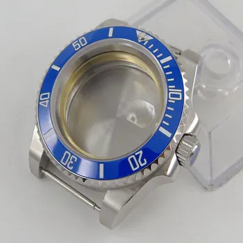 40mm Accesorii Piese de Caz Ceas de Cristal Safir Văzând-Prin / Solid Backcover se Potrivesc NH35A NH36A din Oțel Inoxidabil de Înaltă Calitate