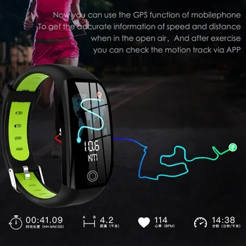 Noi 1.14 Inch Fitness Sport rezistent la apa Tensiunii Arteriale Brățară Inteligent GPS Tracker Rata de Inima Pedometru, Monitorizare Somn Pedometru