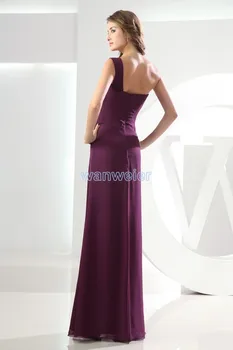 Transport gratuit celebru 2020 vestidos formales red unul-umăr sexy lung visiniu etaj lungime rochie personalizate Rochii domnișoare de Onoare