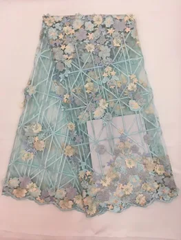 NOI 5yards RFJJ11# 6 culoare carouri model de flori șirag de mărgele de culoare mix pânză de nunta rochie de pânză de mireasa rochie de mireasa/tăiere