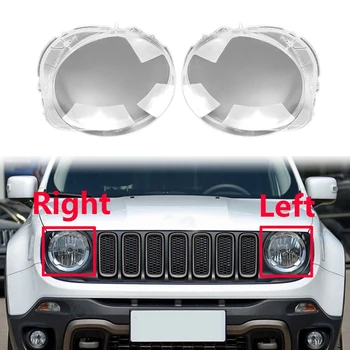 Pentru Jeep Renegade 2016-2018 Stanga+Dreapta-Faruri de Coajă Abajur Transparent Capac Obiectiv Capac pentru Faruri
