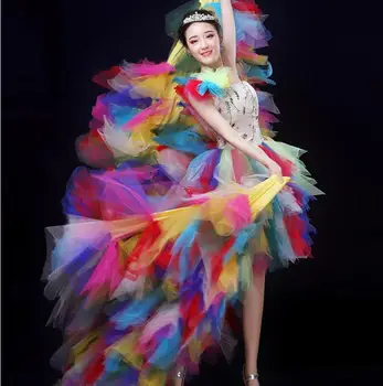 Chineză Deschidere dans leagăn mare Festivalul de Primăvară Gala etapă extinsă de Dans Modern Costum de performanță rochie pentru femei
