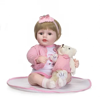 50CM Fată Drăguță Silicon Renăscut Păpuși Jucării Ochi Caprui Parul Scurt Bonecas Copilul Real în Viață Bebe, Jucarii Copii, Cadouri Copii Playmates