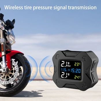 Motocicleta TPMS Moto Anvelope Sistemul de Monitorizare a Presiunii pentru Motociclete Biciclete cu Motor Scuter PGT Pneuri Senzor Negru