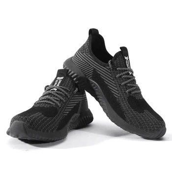 Barbati Pantofi De Lucru Glezna Cizme Pentru Bărbați Adidași De Funcționare De Lux Respirabil Usoare Stab-Oțel Rezistent La Bombeu Transport Gratuit
