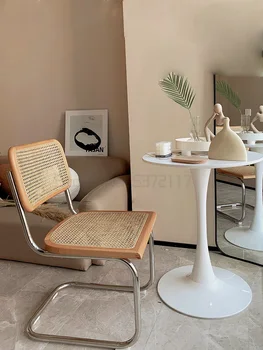 Rattan scaun spatar simplu de agrement fotoliu restaurant Nordic console retro de birou scaun de birou