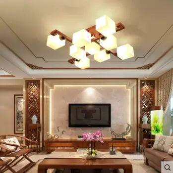 Minimalist Modern, personalitate, stil Chinezesc din lemn masiv living creative dormitor stil Chinezesc acasă lampă de plafon