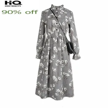 2022 Noua Moda Vintage Rochii pentru Femei Rochie Lunga Mici Floral Elegant de Îmbrăcăminte de Primăvară de Toamnă Jos Hainele LWL129