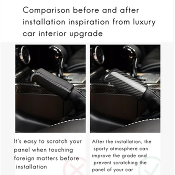 Nou-Carbon Fibre Ornamente Interioare Auto Frâna De Mână Mânere De Acoperire Autocolant Pentru Mercedes Benz G Class W463 2000-2019