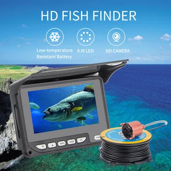 F05C 120 de Vizualizare Larg de Pește Finder HD 1200TVL 8IR Condus Pescuit Subacvatic Camera cu Tija Infraroșii Profund Monitor pentru Gheata/Pescuit la mare
