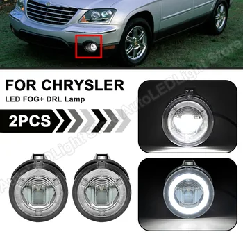 2 buc Pentru perioada 2001-2006 Chrysler Pacifica Sebring Convertible Seban Stratus Sedan LED, Bara de protecție Lampă de Ceață lumini de Zi DRL Lumina